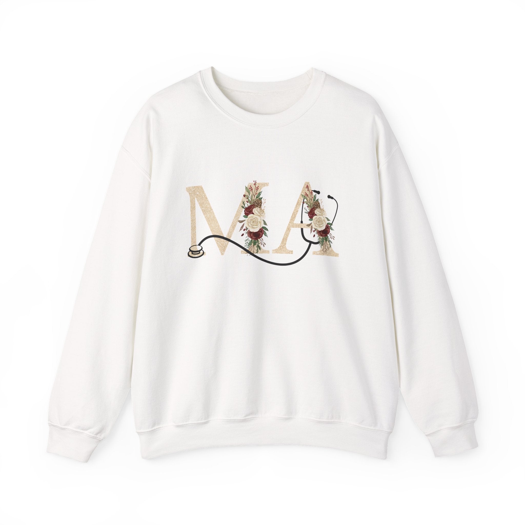Medical Assistant Floral Monogram Sweatshirt