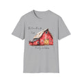 Barn Farm T-Shirt — 'Farm runs on Faith, Family, and chores! Rustic Family Farm Tee