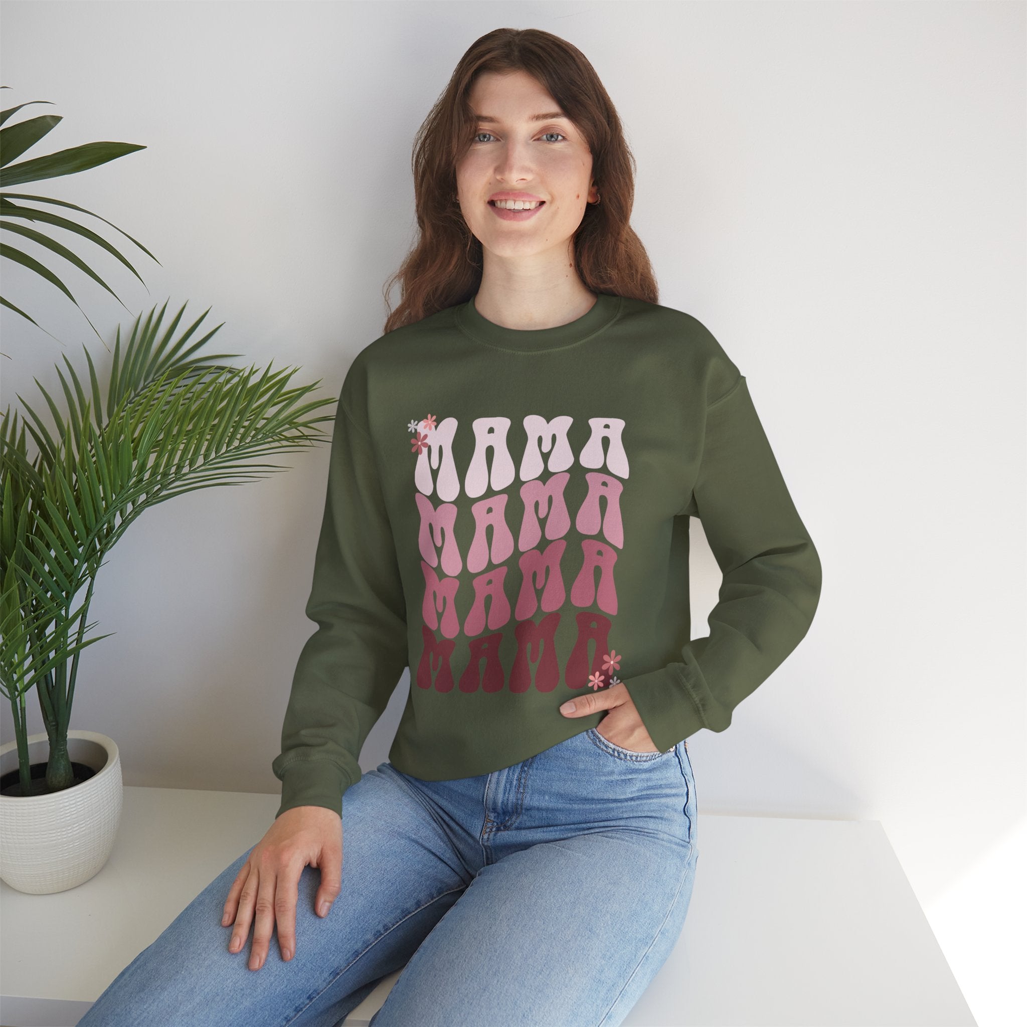 Mama Retro Gradient Crewneck Sweatshirt