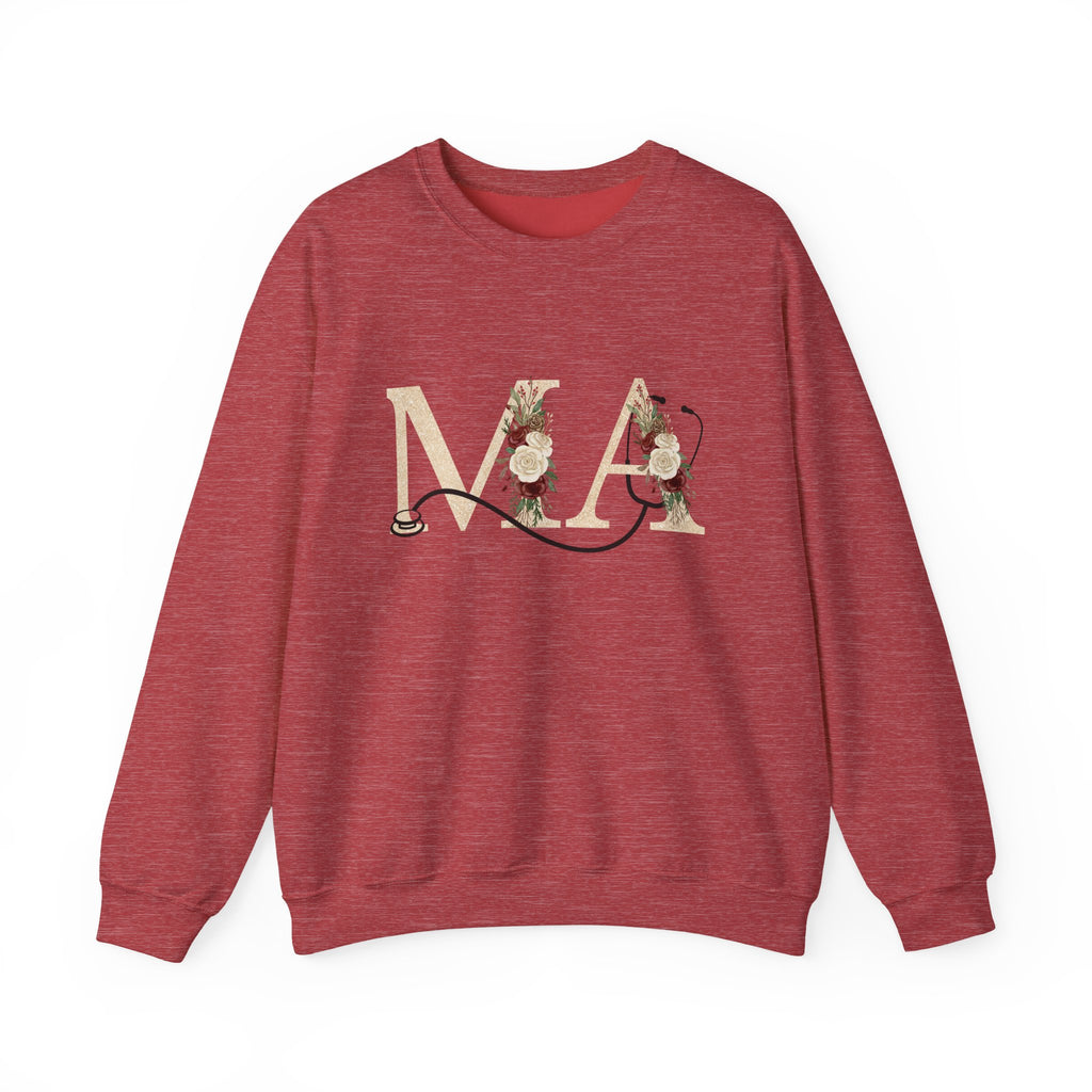 Medical Assistant Floral Monogram Sweatshirt
