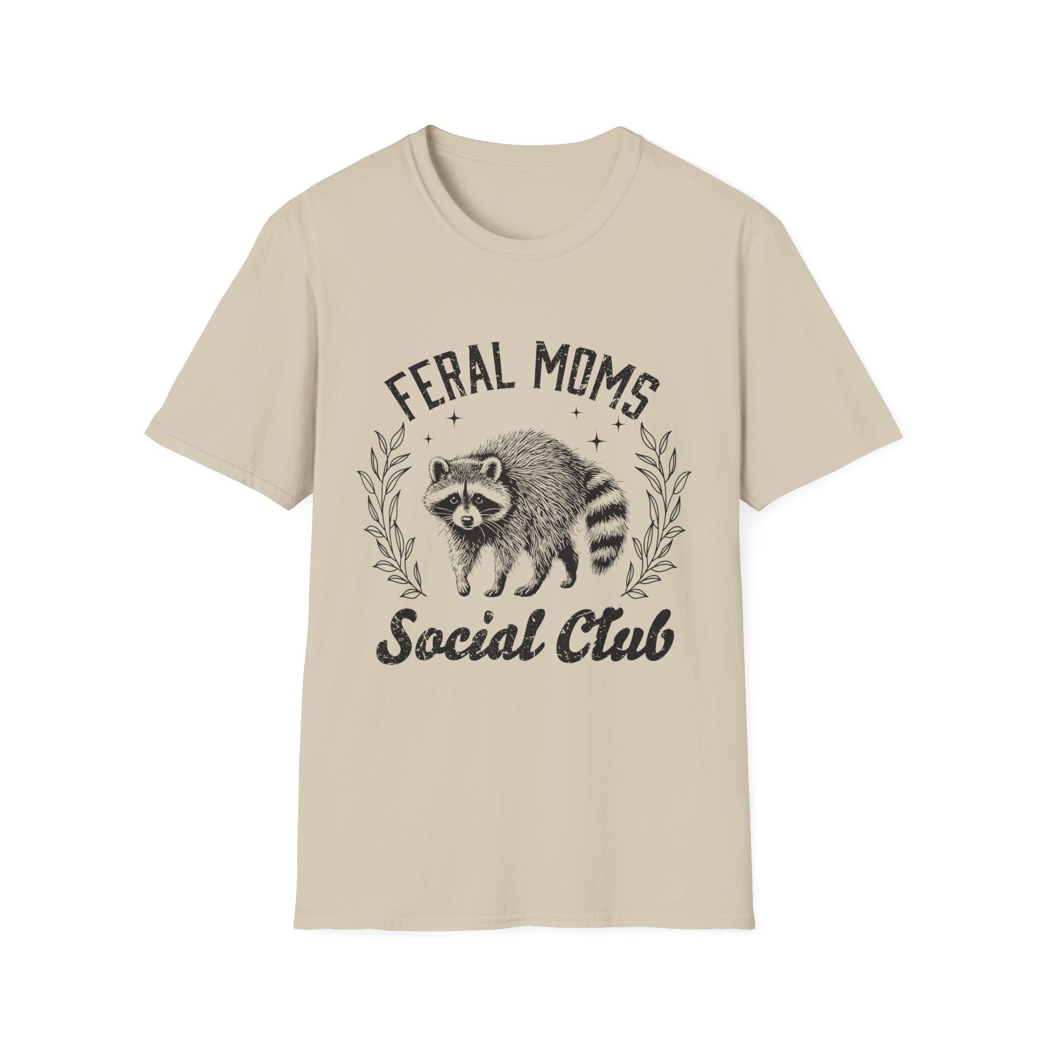 Feral Moms Social Club T-Shirt — Funny Raccoon Mom Graphic Tee