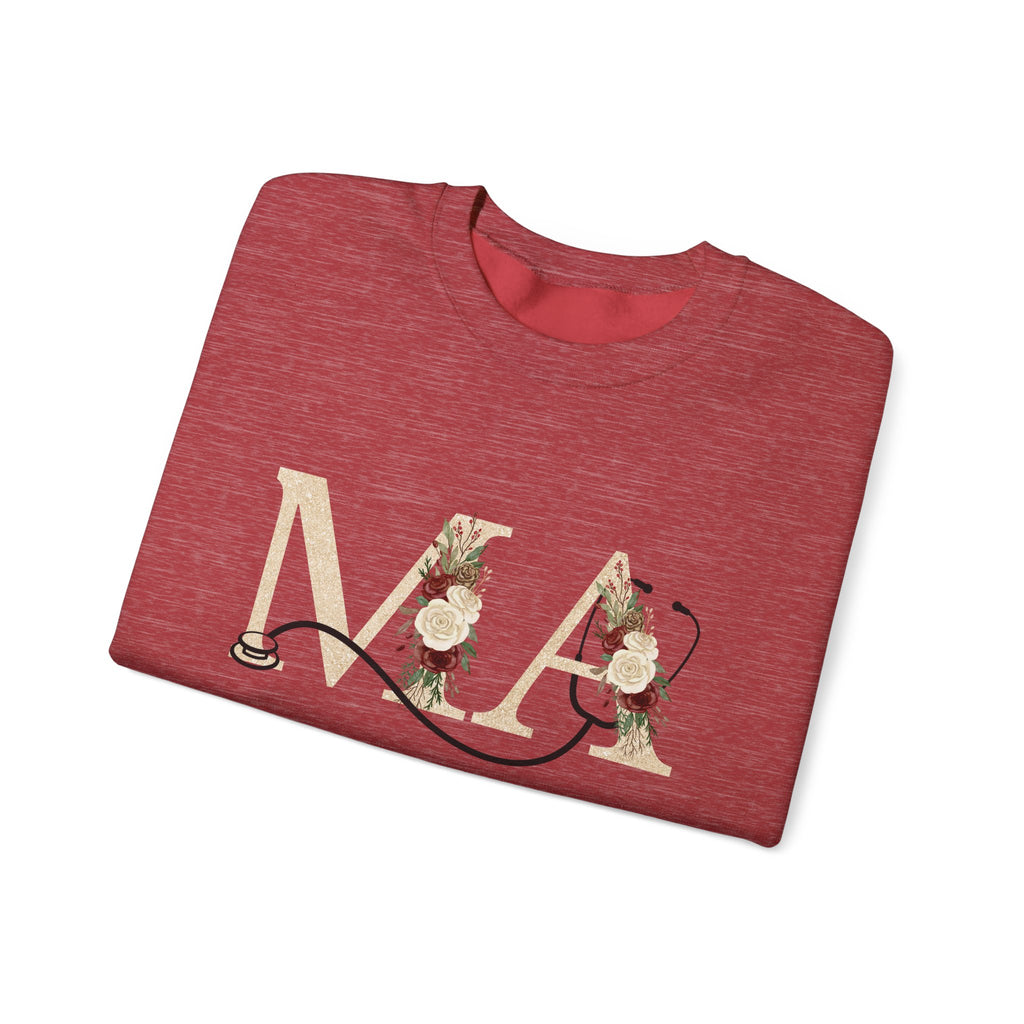 Medical Assistant Floral Monogram Sweatshirt
