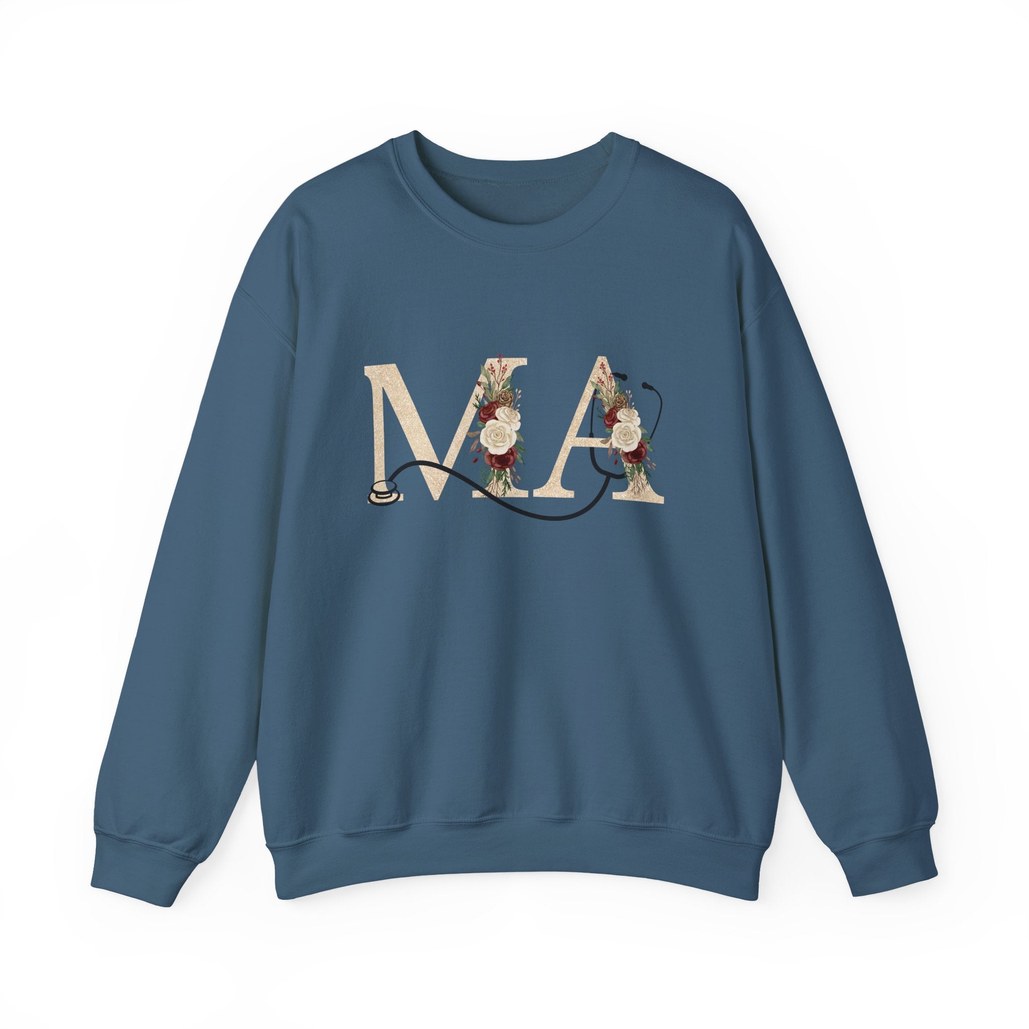 Medical Assistant Floral Monogram Sweatshirt