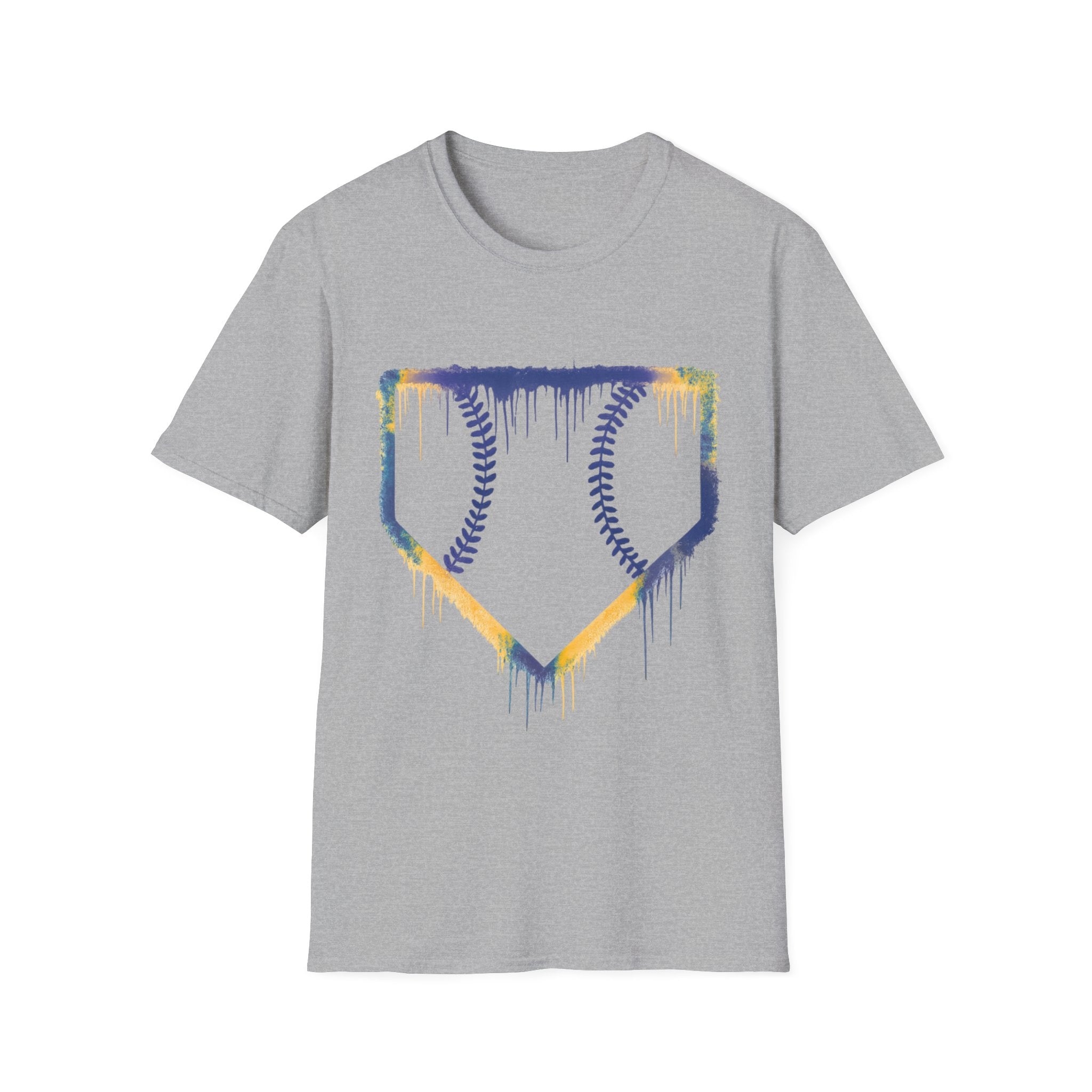 Baseball Home Plate Drip T-Shirt