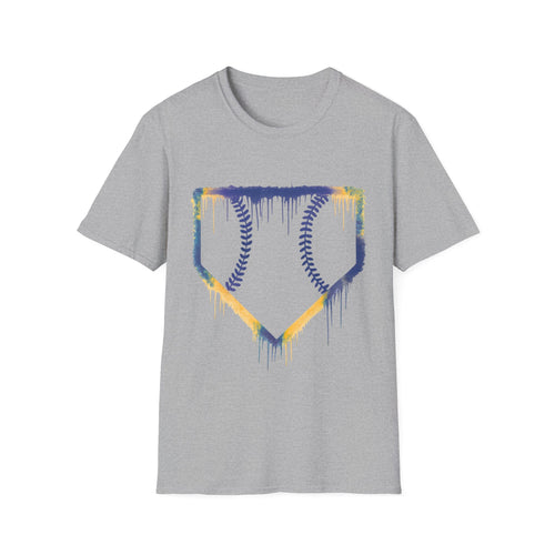 Baseball Home Plate Drip T-Shirt