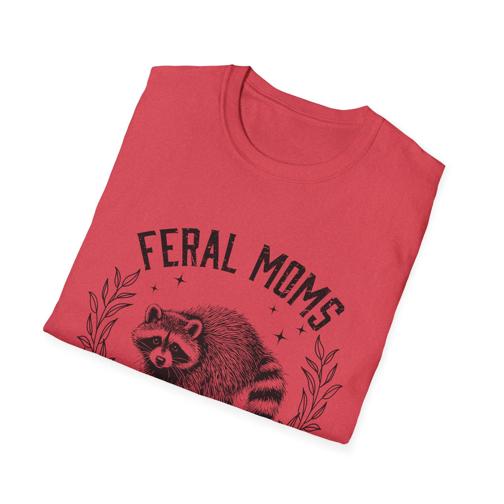 Feral Moms Social Club T-Shirt — Funny Raccoon Mom Graphic Tee
