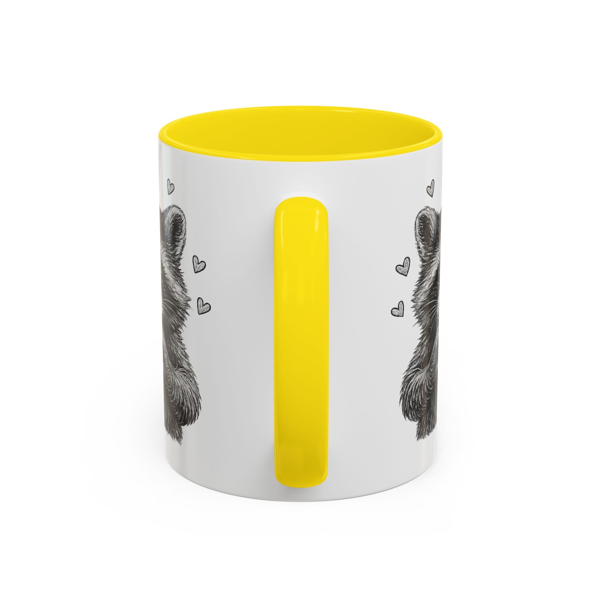 Raccoon Heart Coffee Mug — Cute Woodland Animal Accent Mug (11/15oz)