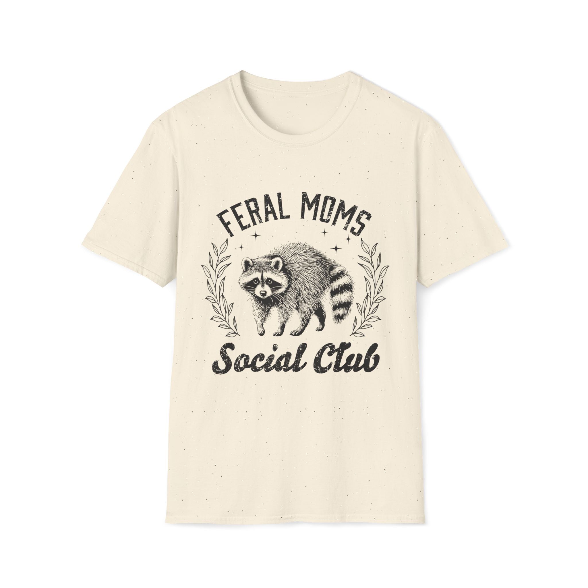 Feral Moms Social Club T-Shirt — Funny Raccoon Mom Graphic Tee