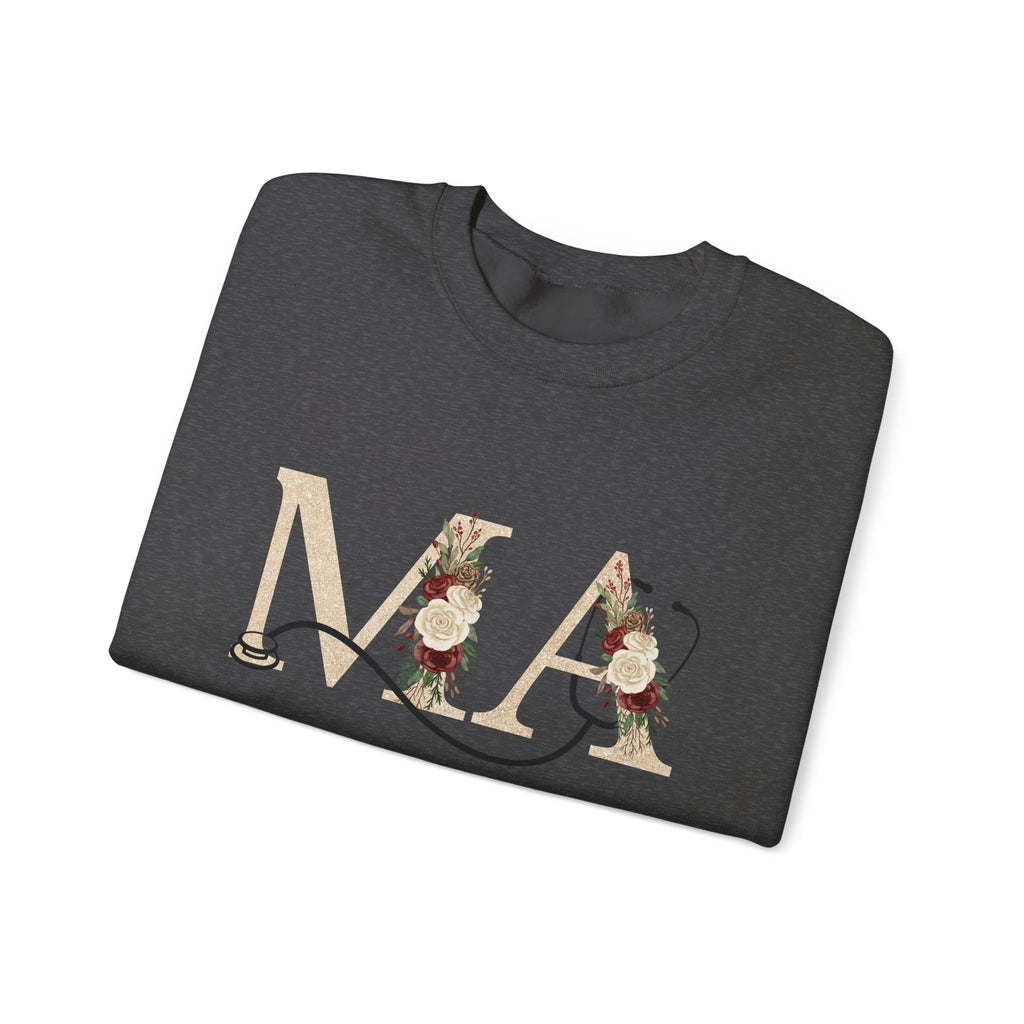 Medical Assistant Floral Monogram Sweatshirt