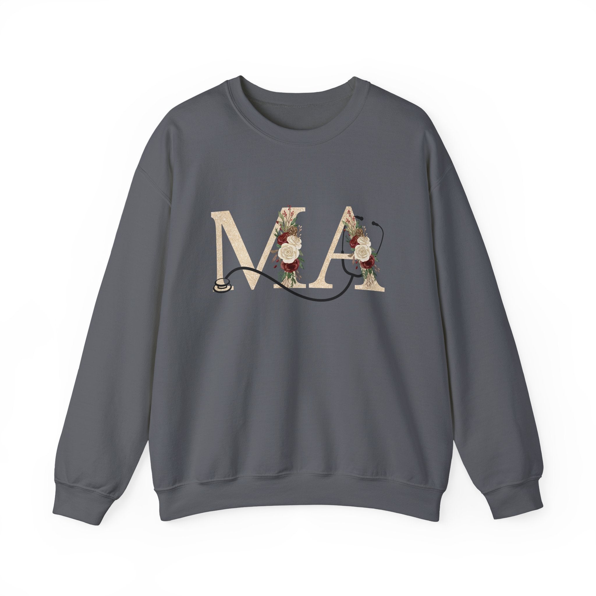 Medical Assistant Floral Monogram Sweatshirt