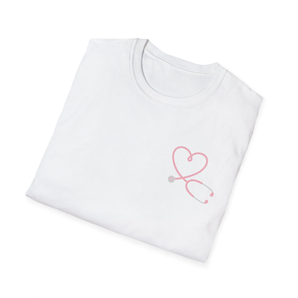 Registered Nurse Heart Stethoscope T-Shirt — Floral Registered Nurse Tee
