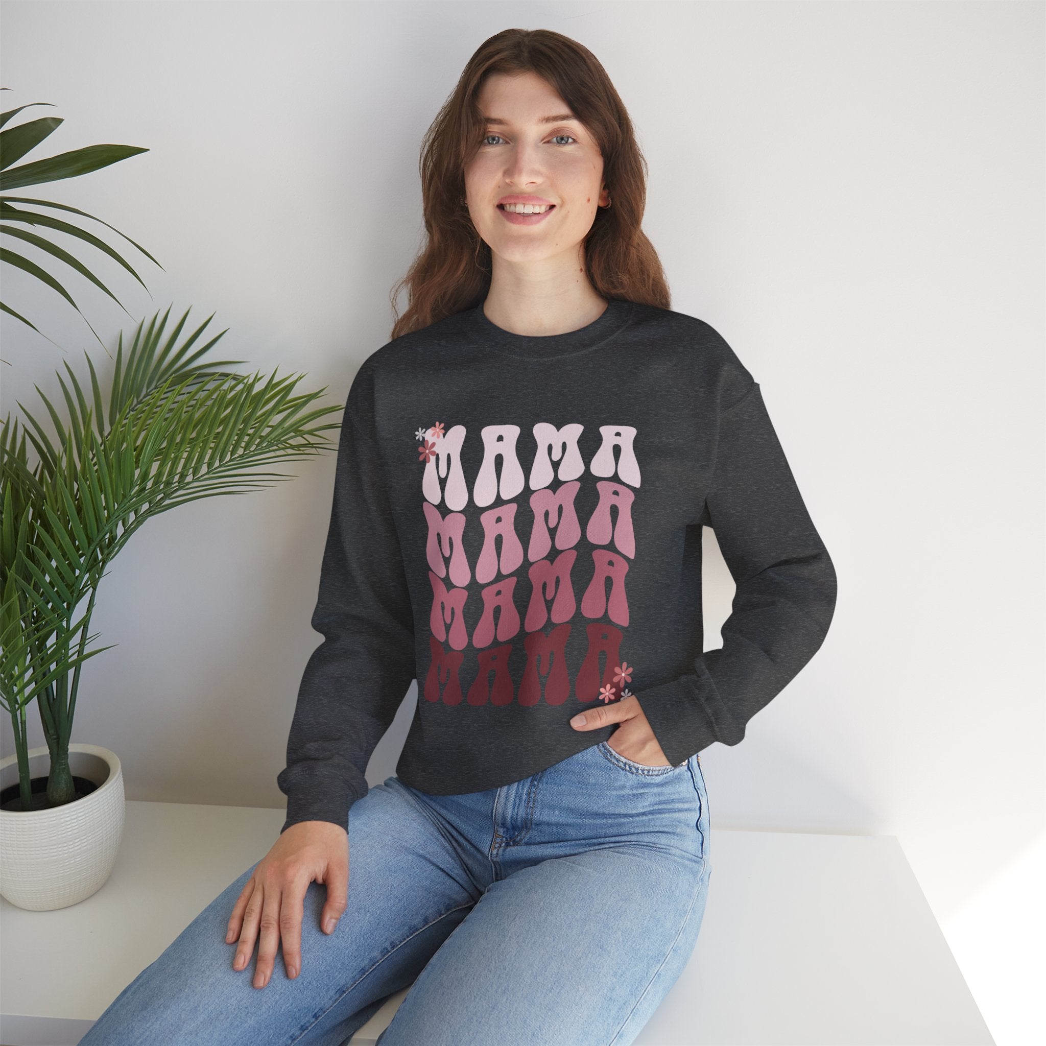 Mama Retro Gradient Crewneck Sweatshirt