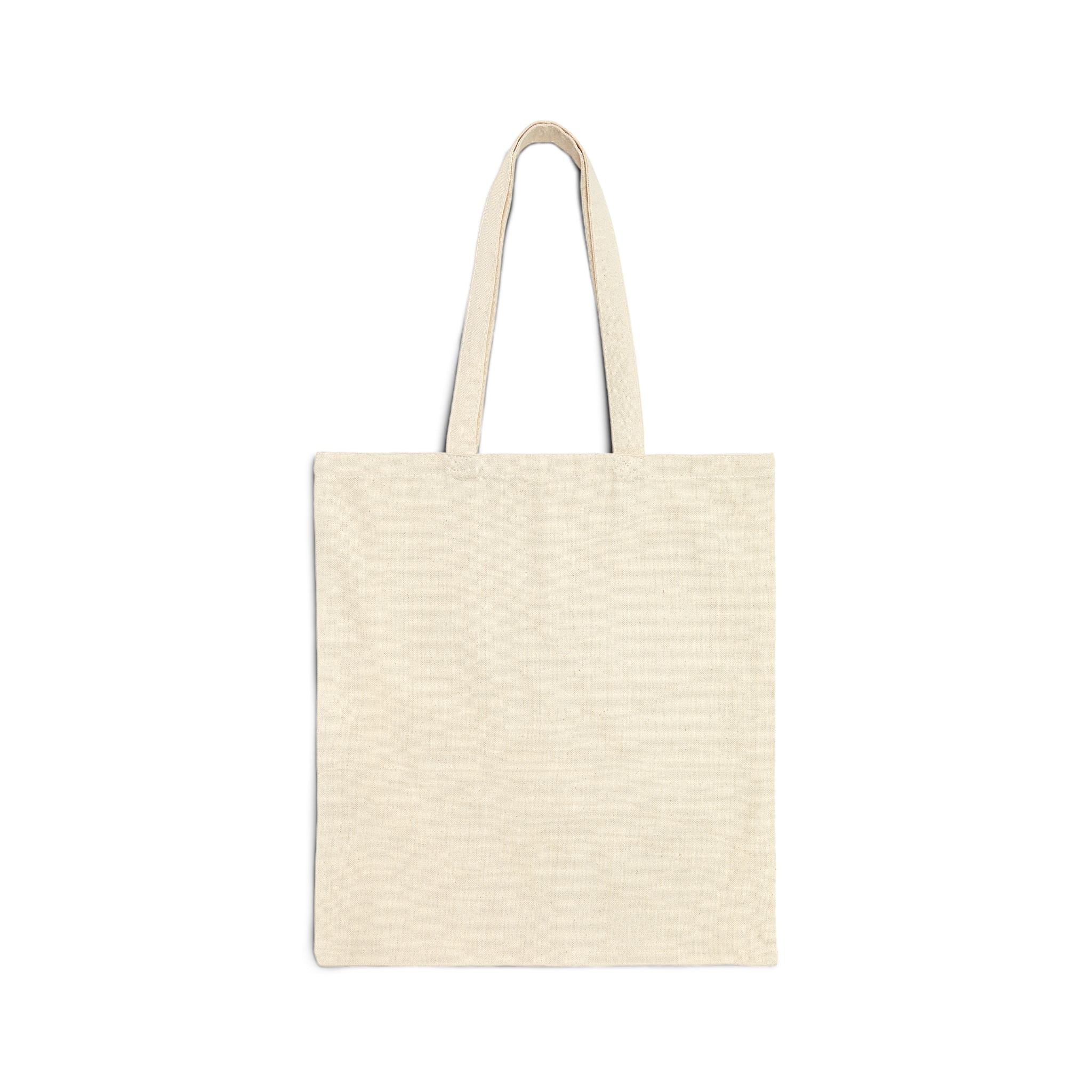 Tote Bag — "Half Mom Half Coffee" Retro Floral Canvas Tote