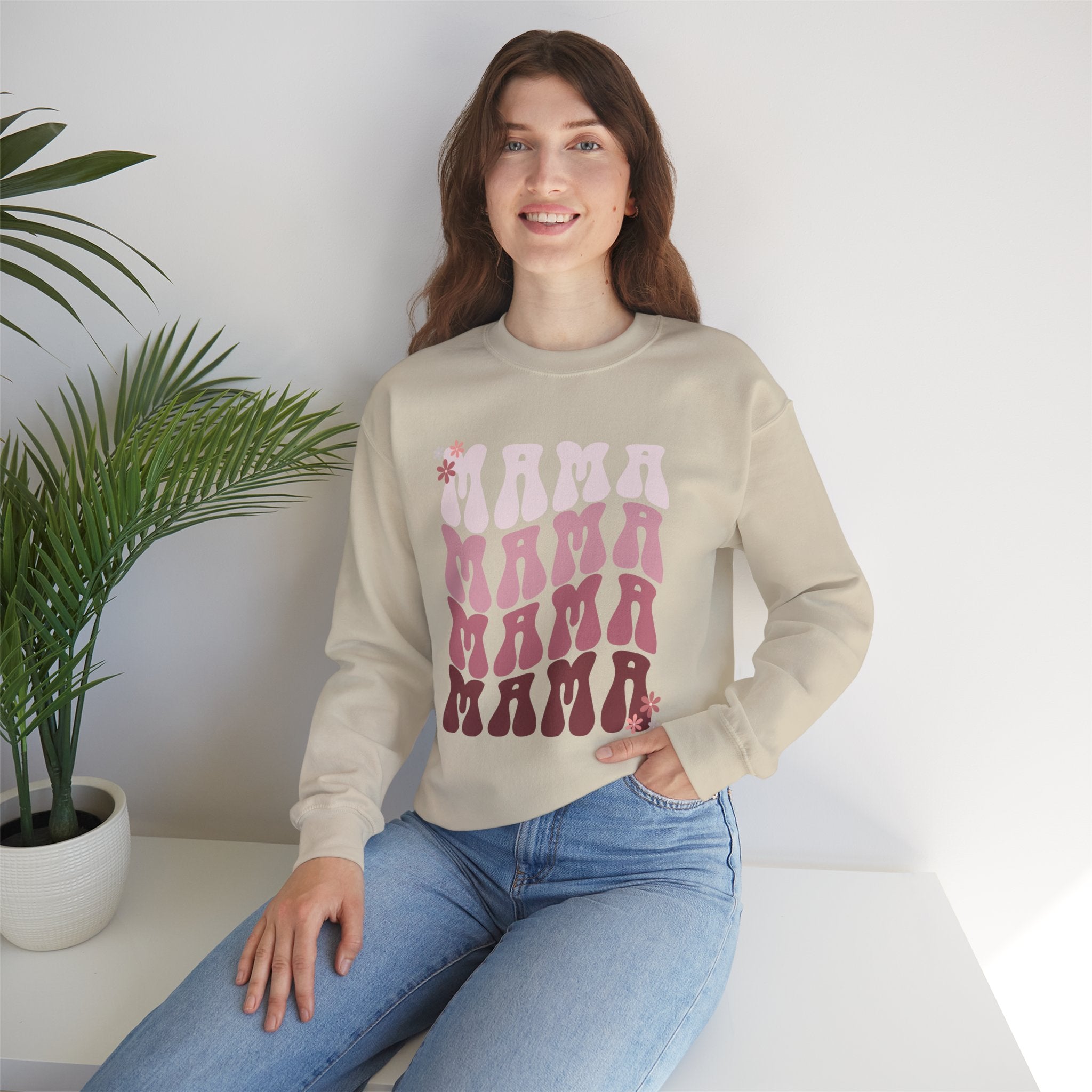 Mama Retro Gradient Crewneck Sweatshirt