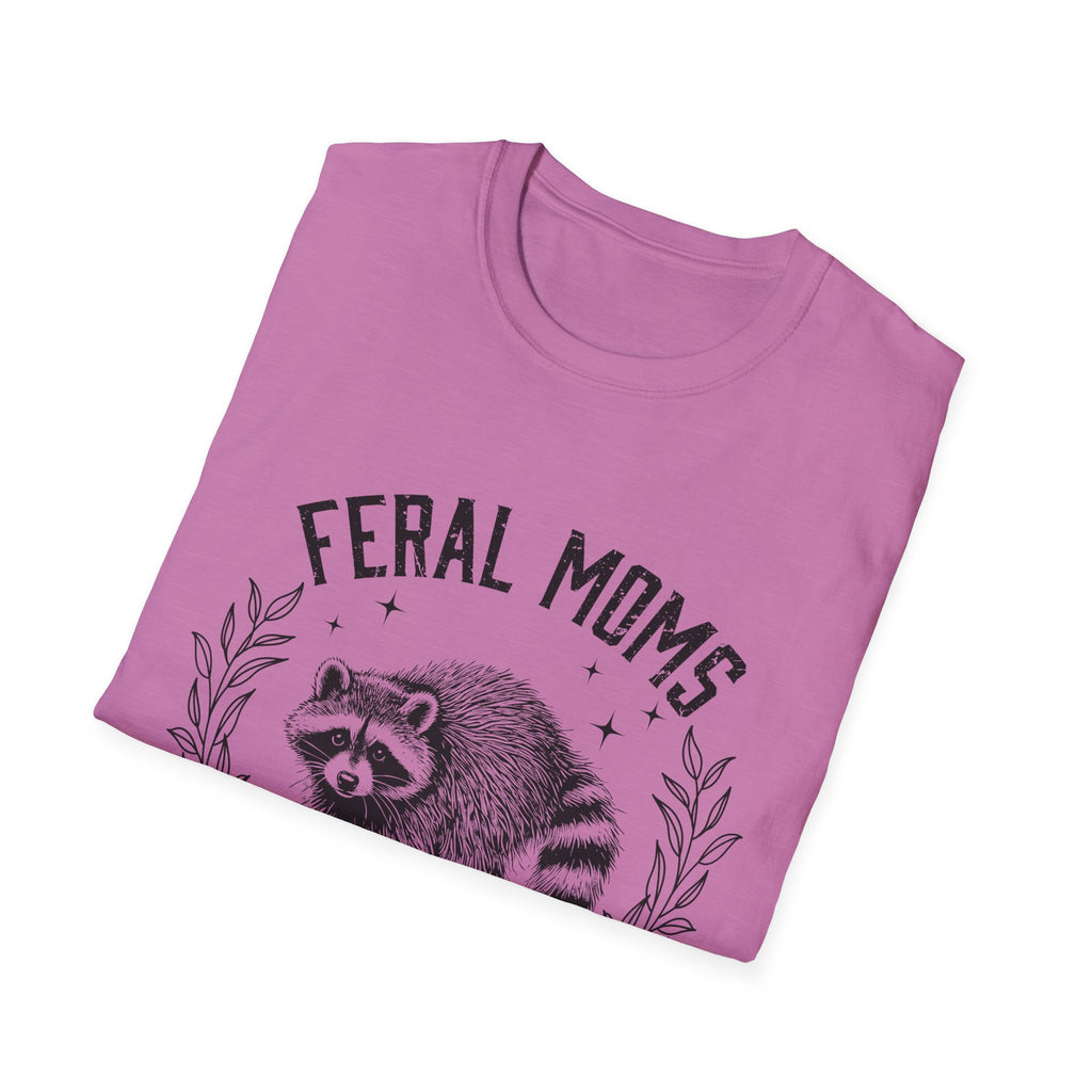 Feral Moms Social Club T-Shirt — Funny Raccoon Mom Graphic Tee