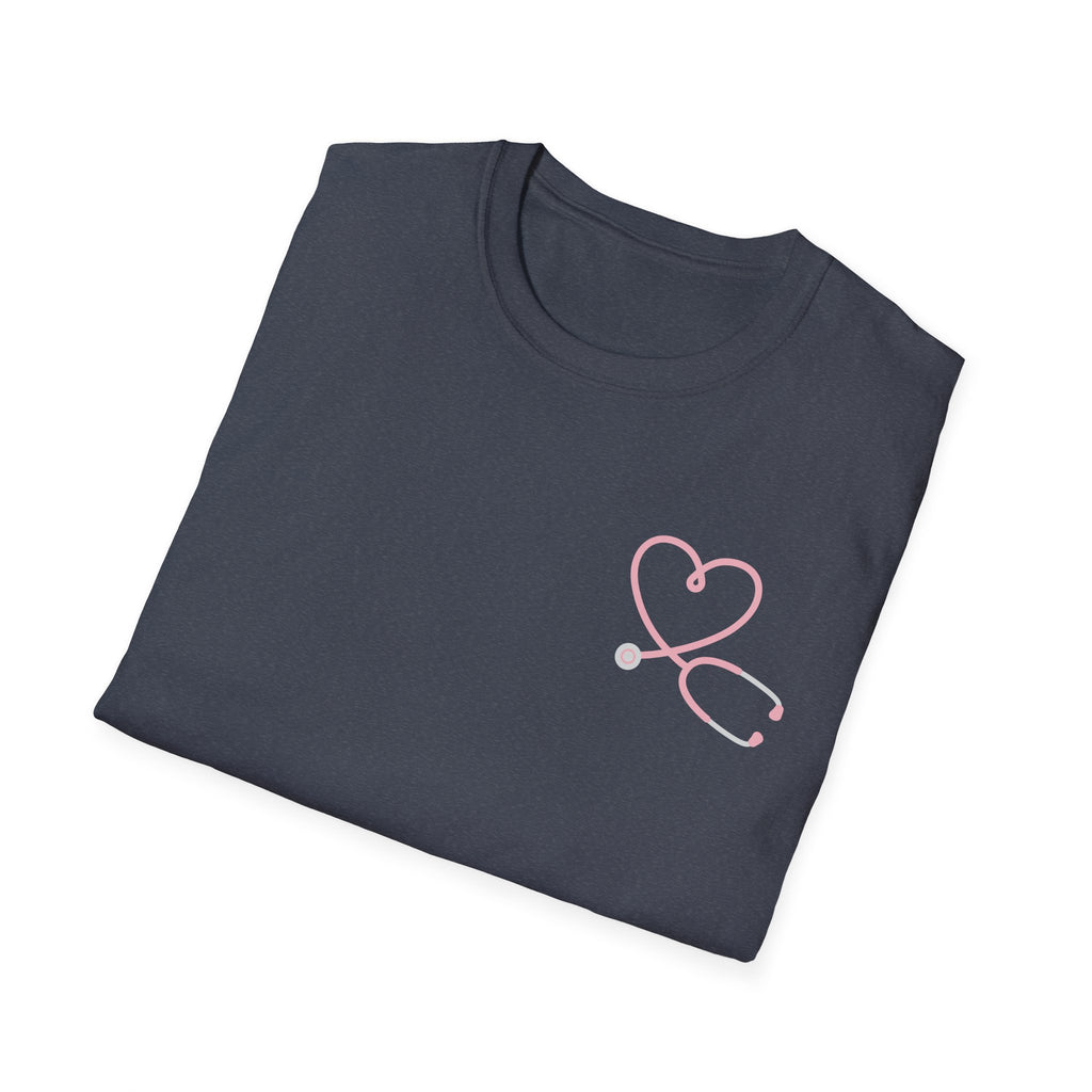 Registered Nurse Heart Stethoscope T-Shirt — Floral Registered Nurse Tee