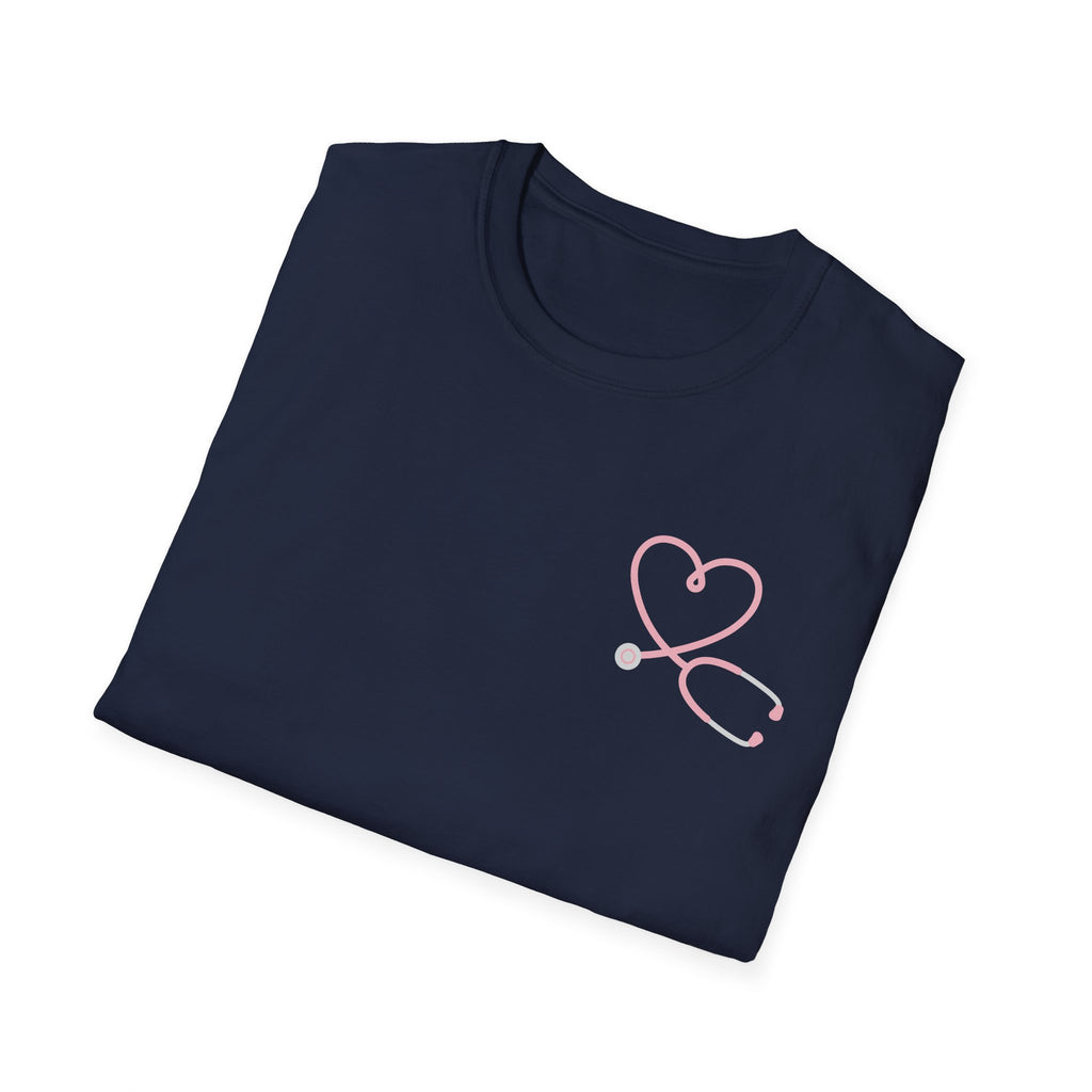 Registered Nurse Heart Stethoscope T-Shirt — Floral Registered Nurse Tee
