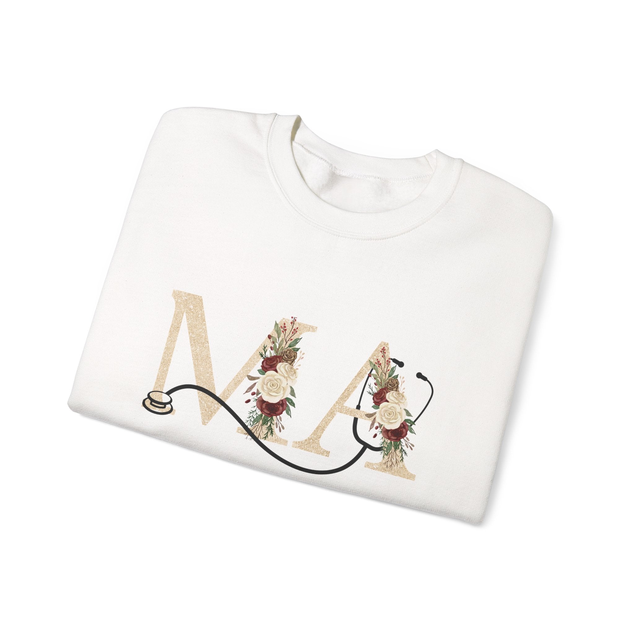 Medical Assistant Floral Monogram Sweatshirt