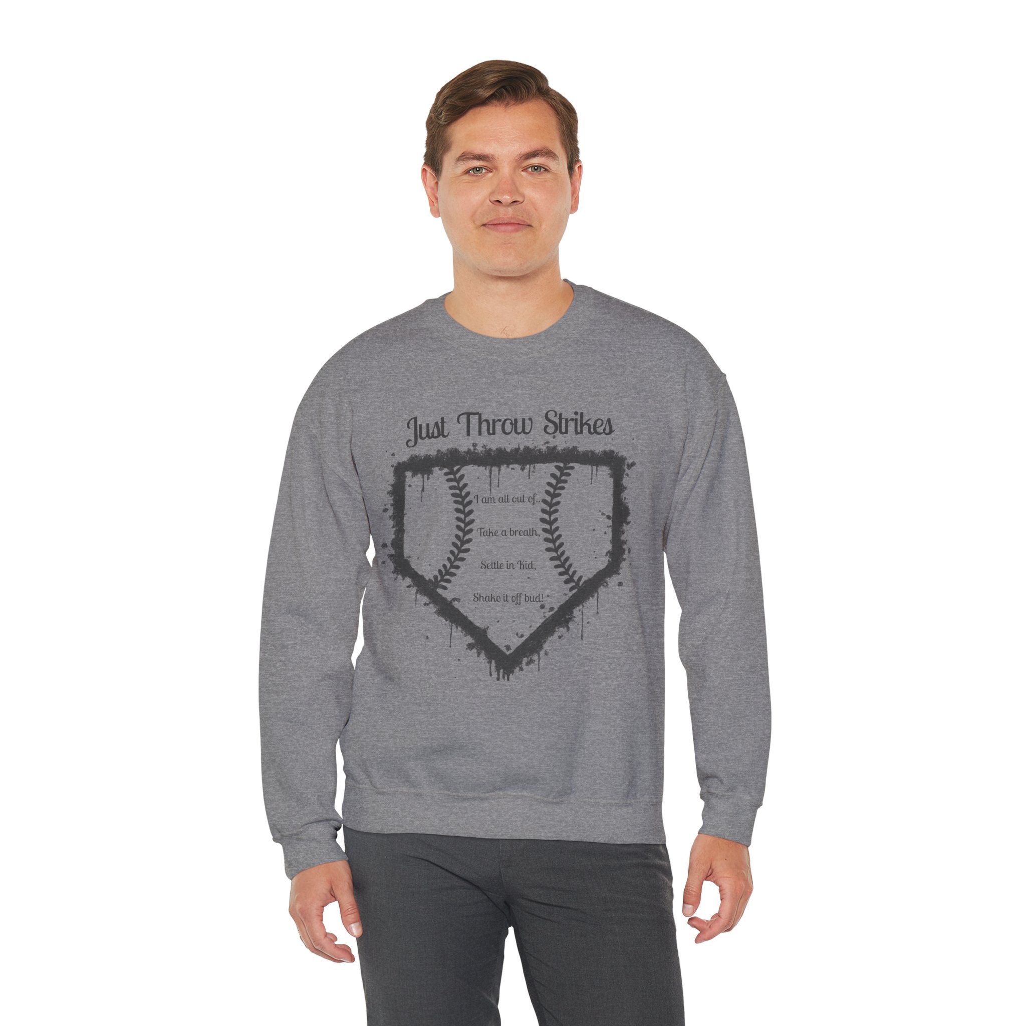 Just Throw Strikes Baseball Crewneck Sweatshirt