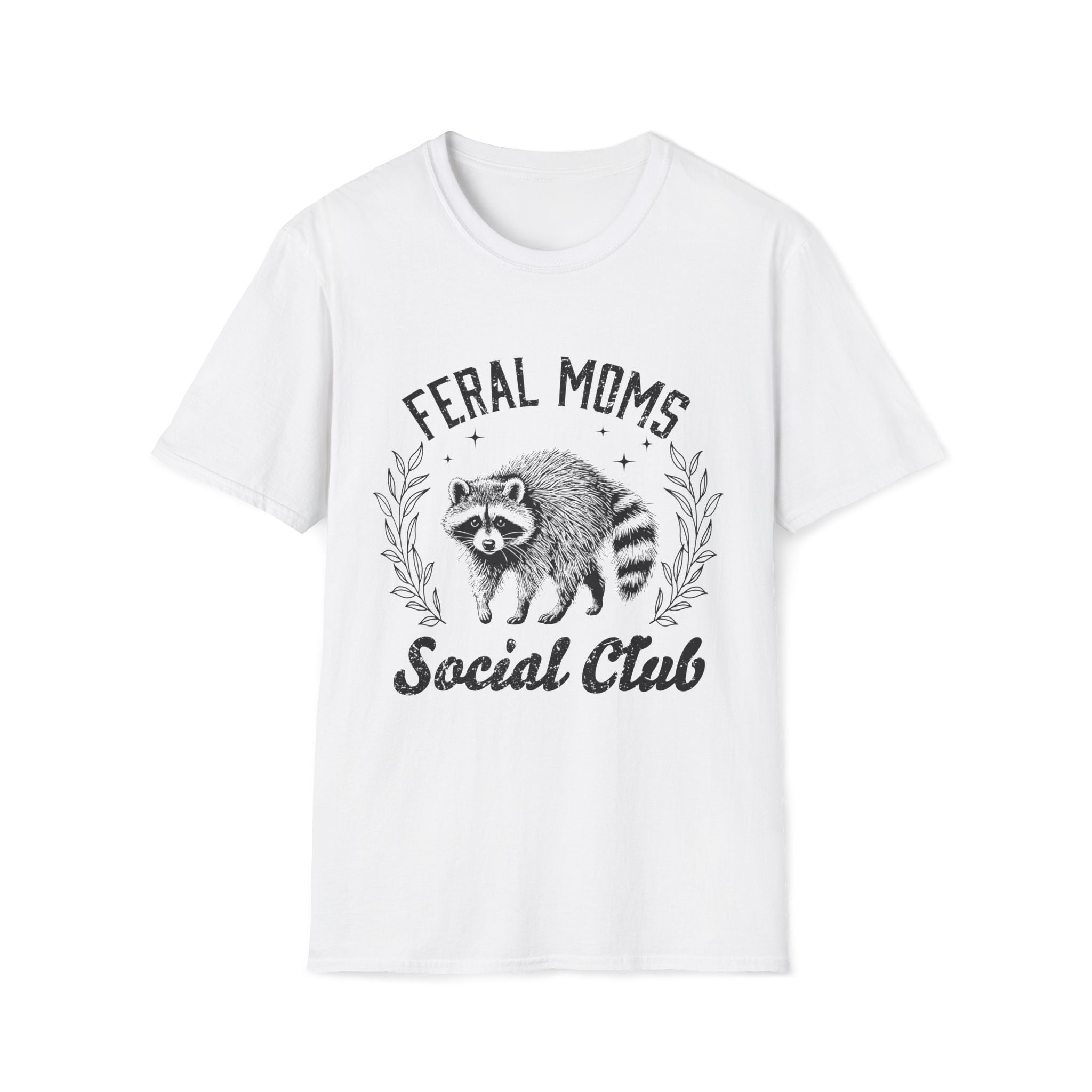 Feral Moms Social Club T-Shirt — Funny Raccoon Mom Graphic Tee