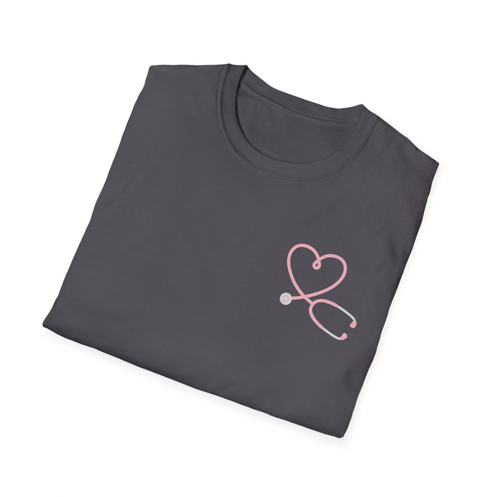 Registered Nurse Heart Stethoscope T-Shirt — Floral Registered Nurse Tee