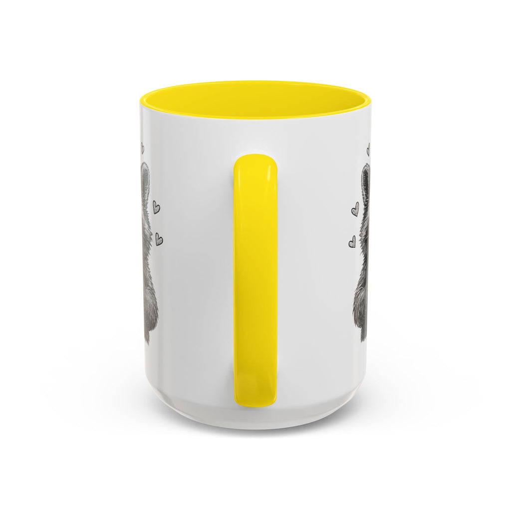 Raccoon Heart Coffee Mug — Cute Woodland Animal Accent Mug (11/15oz)