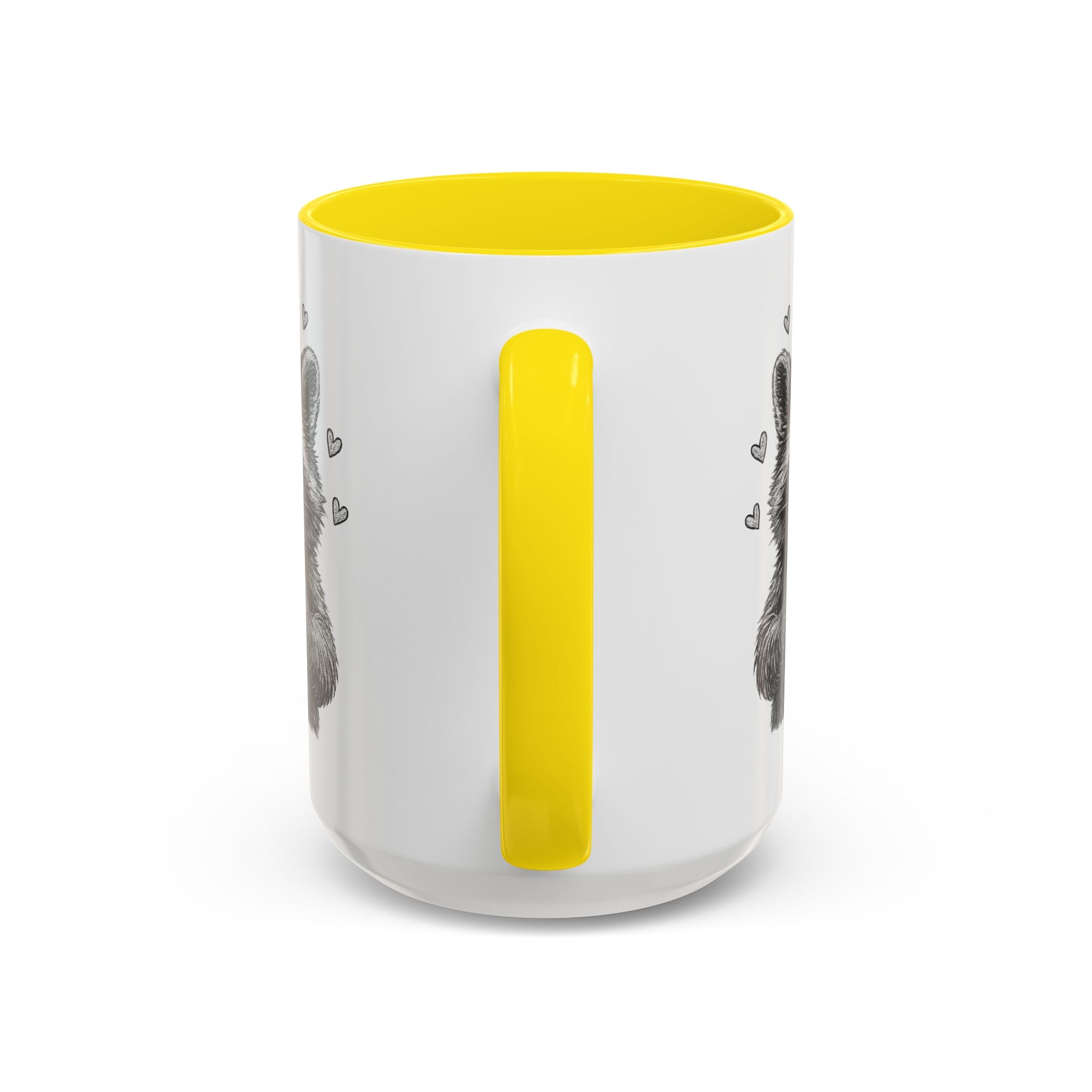 Raccoon Heart Coffee Mug — Cute Woodland Animal Accent Mug (11/15oz)