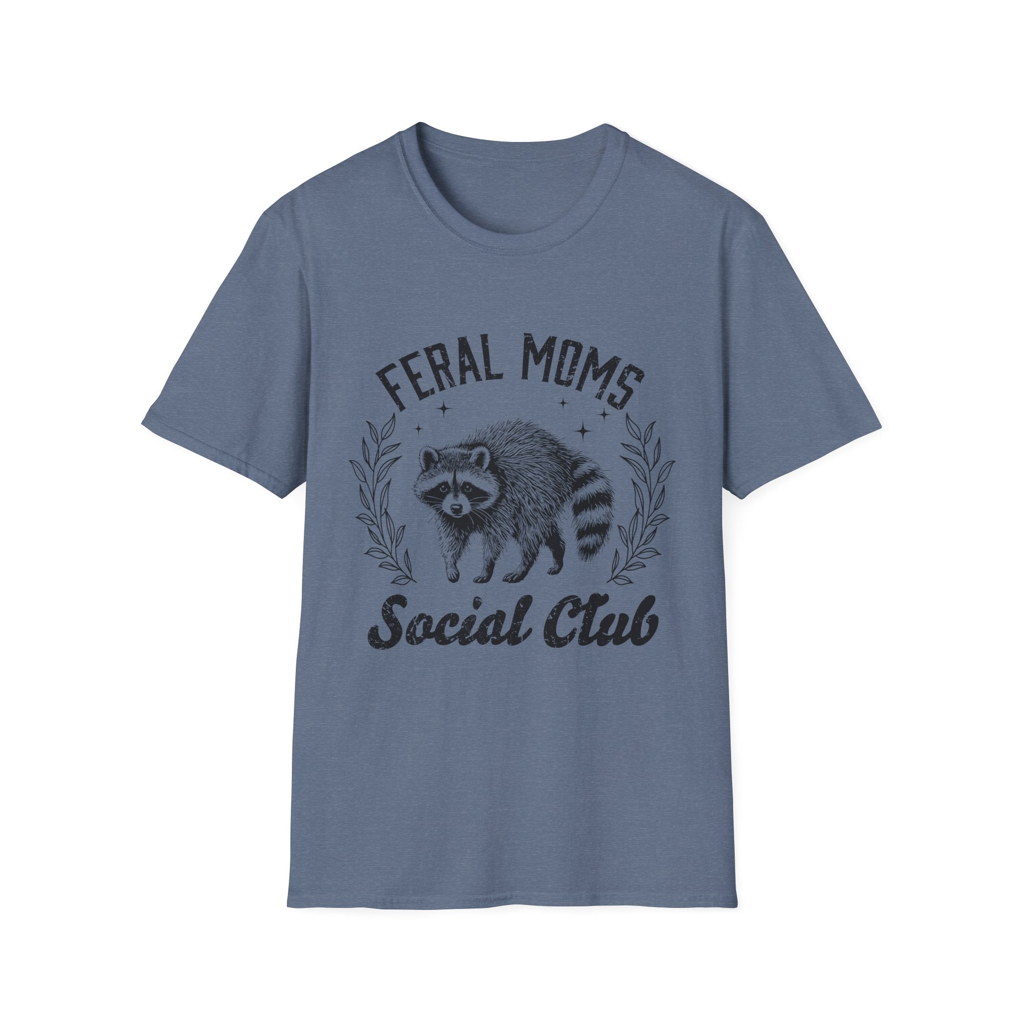 Feral Moms Social Club T-Shirt — Funny Raccoon Mom Graphic Tee